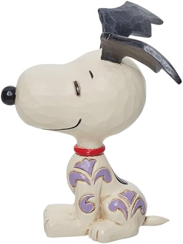 Miniatura 6 de Enesco Peanuts by Jim Shore Snoopy - Figura miniatura con orejas de murciélago, 3.22 pulgadas, multicolor