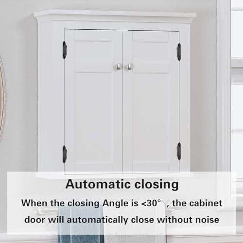 20 Pack 10Pairs 3/8 inch Inset Kitchen Cabinet Hinges, Semi-Concealed Black Cabinet Hnges, Self Closing Cabinet Door Hinges with 100pcs Screw for Frame Cabinet in Kitchen, Bathroom and More - Thumbnail 6
