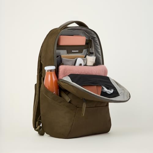 Image of Troubadour Apex Backpack 4.0 EPX Edition - Ultra-Durable 22L Laptop Backpack with Recycled EPX Fabric, Fits 17 inch Laptop - Lightweight, Travel & Work Backpack - Olive