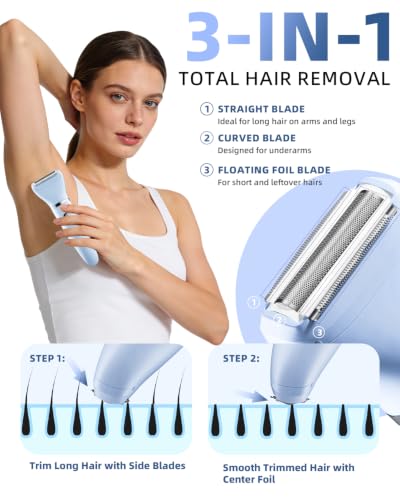 Image of Ufree 3-in-1 Bikini Trimmer Electric Razors for Women, Gifts for Women