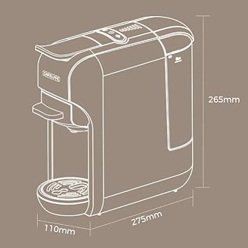 5 In 1 Capsule Coffee Machine, Hot Cold Brew Multi Capsule Coffee Maker, 92° Constant Temperature Extraction,19Bar High Pressure, For Home Office Use Black