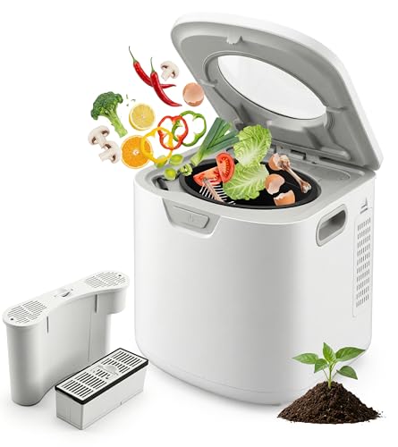 NutriChef 4 Quart Electric Kitchen Composter | Smart Countertop Composter