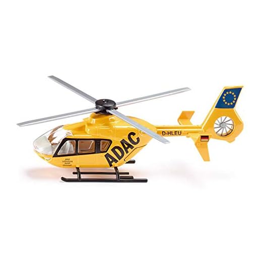 siku 2539 Helicóptero de rescate, Rotores giratorios, 1:55, Metal/Plástico, Amarillo