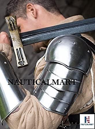 MERC Spaulders Plate Pauldron Armour Halloween Costume Silver