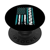 Bowling-Anstecknadel mit amerikanischer Flagge, Stressbewusstseinsmonat PopSockets mit austauschbarem PopGrip