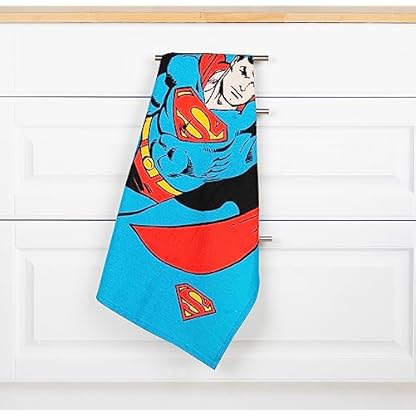 Excelsa Superman Geschirrtuch, 100% Baumwolle, 70 x 50 cm, mit Knopfloch – Bild 4