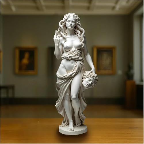 Macamolly The Middle Finger of Medusa Sculpture Medusa Attitude The Original Symbol for Talk to the Hand 20cm Statue Room Decor Room Decor