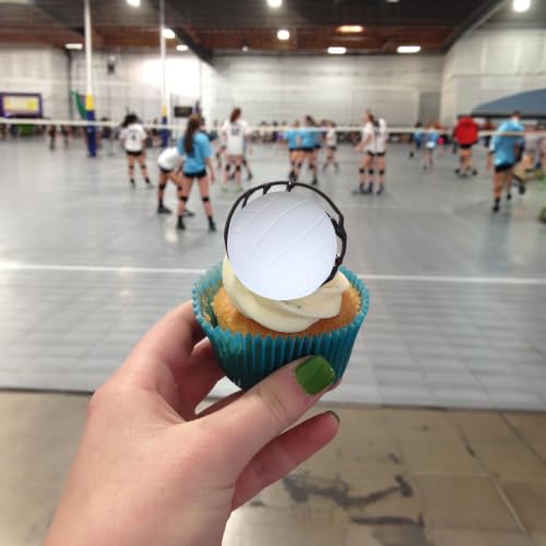 Decoración de cupcakes de voleibol de espuma, solución rápida para adornar tartas de cumpleaños 6