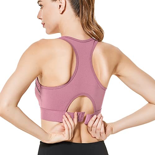 Sujetadores deportivos para correr y yoga en color rosa con espalda cruzada XL