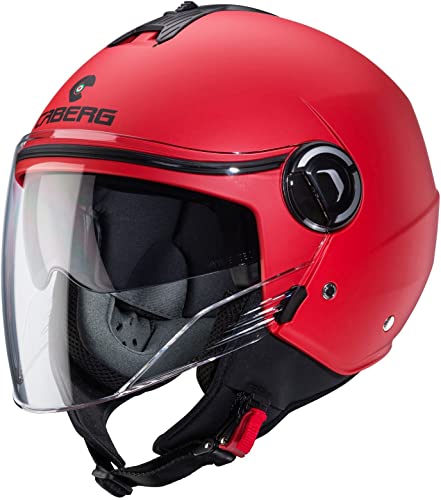 CABERG RIVIERA V4X MATT RED M CASCO APERTO