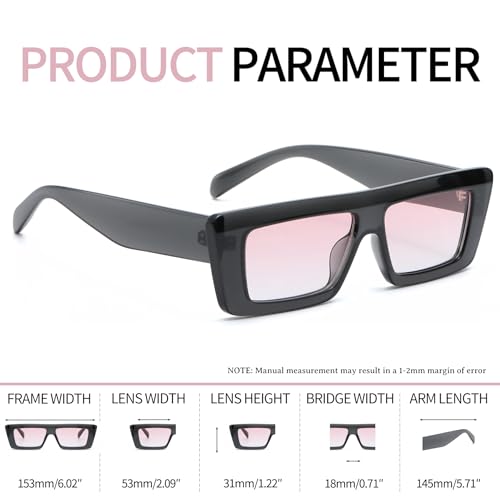 Women's Sunglasses Trendy Ladies Oversized Sun Glasses Fashion Flat Top Shades Stylish Sunnies Beach Vacation SY60894