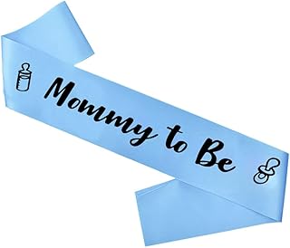 Baby Shower Sash for Boy - 'Mommy to Be' Sash With Beautiful Blue Ribbon and Black Foil Text - Ideal Gender Reveal, Baby Shower, Welcome Baby, Mom to Be or Baby Sprinkle Gift, mommy to be sash, mom to be blue sash