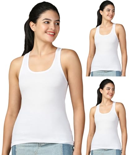 Image of Lux Cozi Women Cotton Racerback Tank Top | Pack of 3