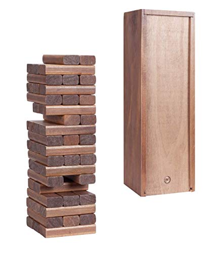 We Games Wooden Block Stacking Party Game For Adults, Tumble Tower Wedding Guest Book Alternative, Tabletop Games, Includes Storage Case, 12 Inches #TOP18