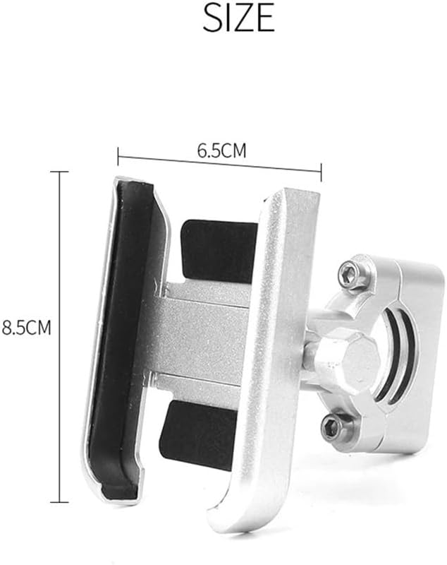 Motorcycle Mobile Phone Holder 4-6.5 Inch Screen Handlebar Mirror Base 360 ° Bicycle Scooter Racing Riding Accessories(Handlebar Black)