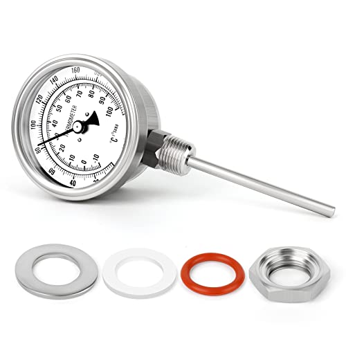 Thermomètre bimétallique haute précision plage -10 à 100 °C tige 11.2 cm
