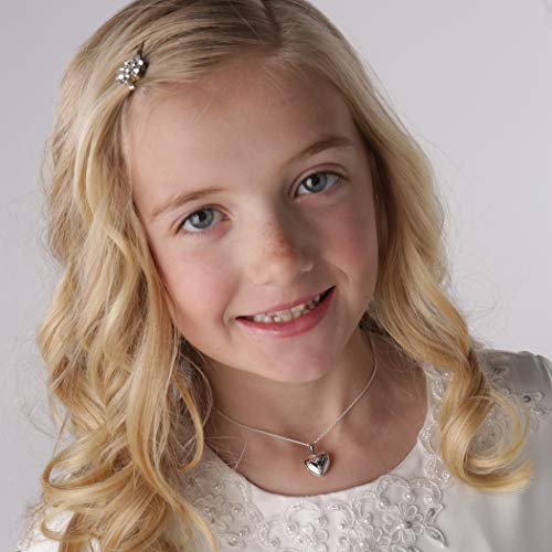 Girl's Or Women's Sterling Silver Cross Heart Locket Necklace #TOP1