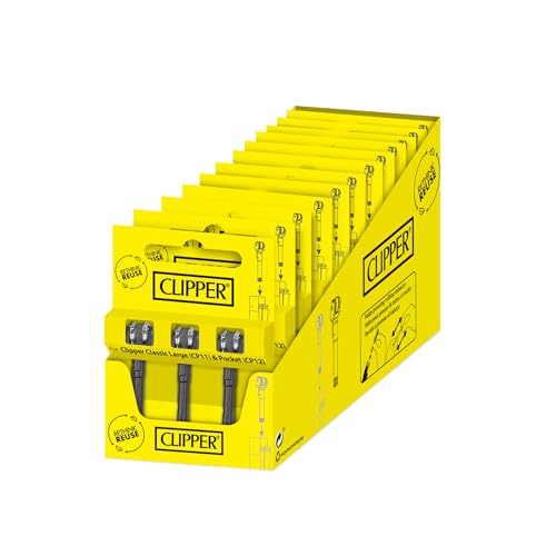 Clipper - Caixa de 12 blisters de 3 sistemas de ignição de substituição para isqueiros | para Clipper CP11 e CP12 | compatível com pedras universais | fiabilidade e durabilidade garantidas