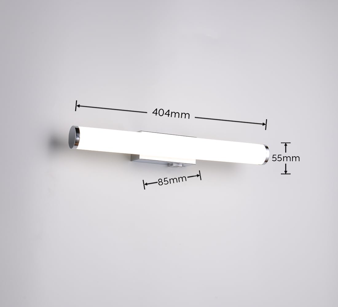 Trio Leuchten LED Badezimmer Wandleuchte Mattimo 283274106, Metall Chrom, Kunststoff Weiß, 4.3 Watt LED