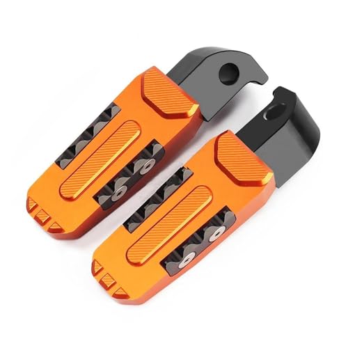 オートバイリアフットペグレストパッセンジャーフットレスト に適合する XMAX300 XMAX 300 XMAX250 2017 2018 2019 2020 2021 フットペグ(オレンジ)