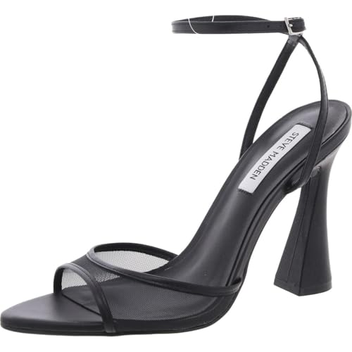 Steve Madden Women's Beki Heeled Sandal, Black, 8