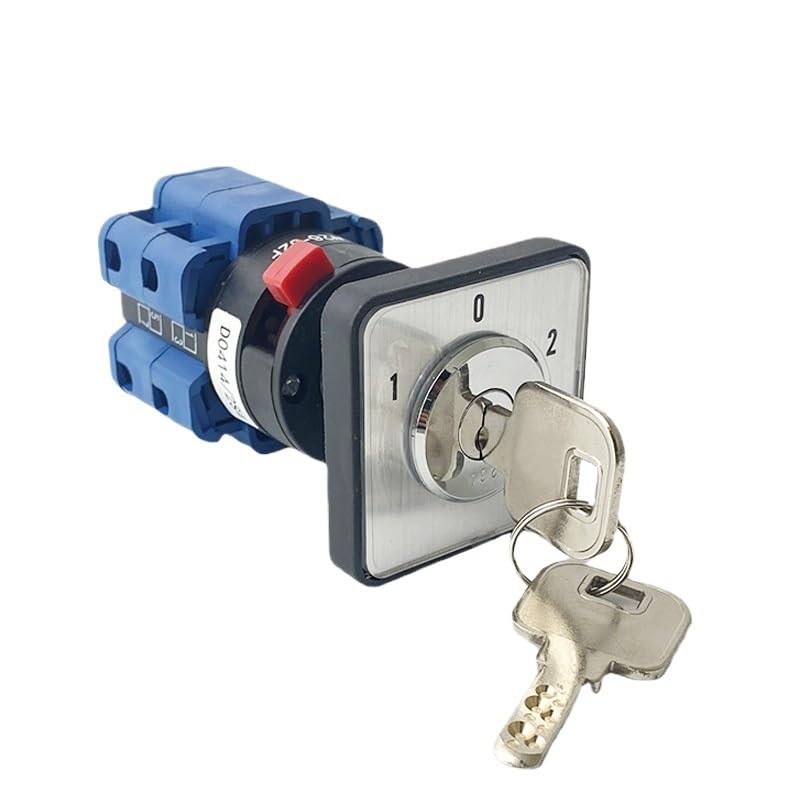 Three Gear Two Section Lockable Key Universal Transfer Cam Switch 32A Dual Power Switching Motor Reverse