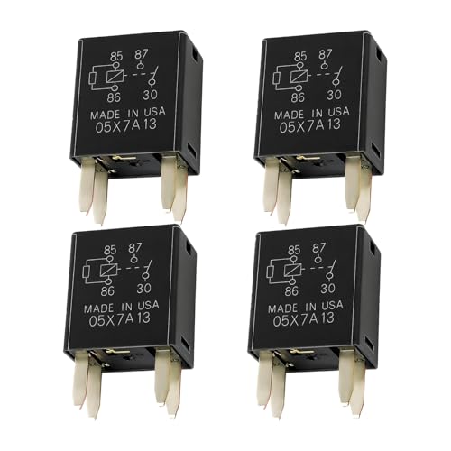 Relais automobile 12V 35A SPST à 4 broches pour circuits lourds auto et moto - Lot de 4