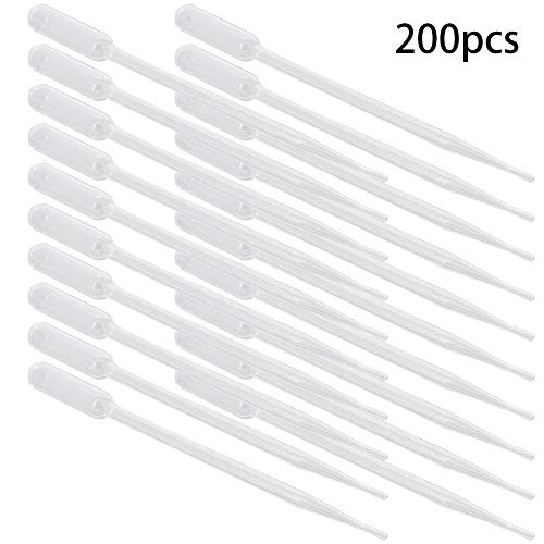 Image of Othmro 200Pcs 5ml Disposable Plastic Transfer Pipettes,Calibrated Dropper Clear Pipettes Liquid Dropper Suitable for Ear Eye Essential Oils Makeup, Science Laboratory, DIY Art 185mm Length
