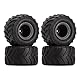 INJORA RC Monster Truck Felgen 4 STÜCKE 70 * 38mm für 1/24 RC Crawler Car SCX24 Gladiator Bronco C10 JLU Deadbolt B17 FMS FCX24，Schwarz（T1012
