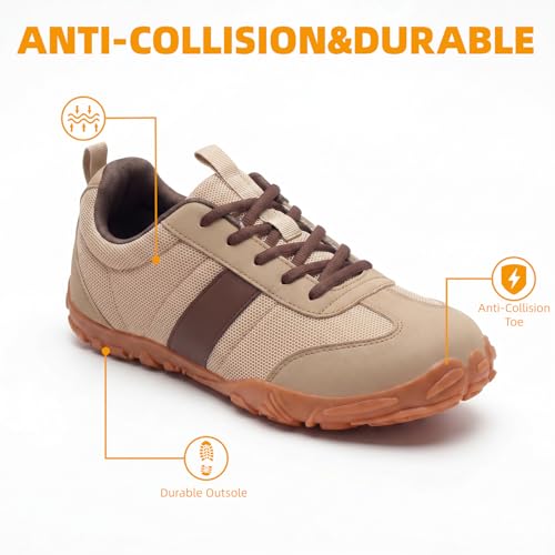 Image of Women's Barefoot Sneakers Wide Toe Box Zero Drop Sneakers | Breathable Lightweight Non-Slip Shoes for Gym Training, Trail Running, Hiking & Daily Walking
