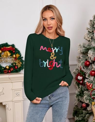 Image of Womens American Flag Sweater Crew Neck Casual Pullover Sweater