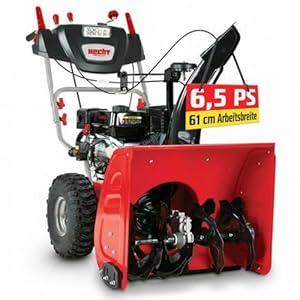 Hecht 9661SE Benzin Schneefräse (E-Start, 4, 5 kW/ 6, 5 PS, LED-Strahler, Antrieb, 13m Wurfweite)