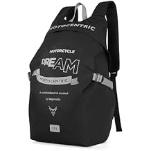 MOTOCENTRIC Motorcycle Backpack for Men Women,Waterproof Helmet Bag,30L Large Capacity with Laptop Pocket,for Cycling Riding Bicycle Reflective Gray