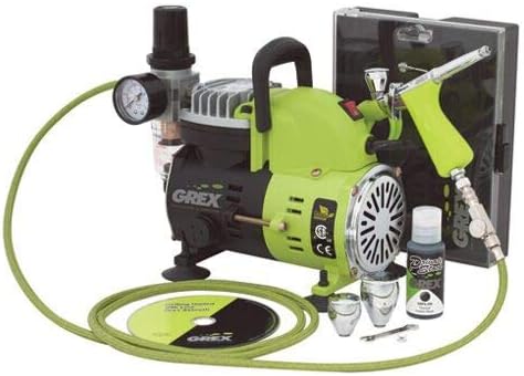 Grex GCK03 Airbrush Combo Kit with Tritium.TG3 Airbrush, AC1810-A Compressor