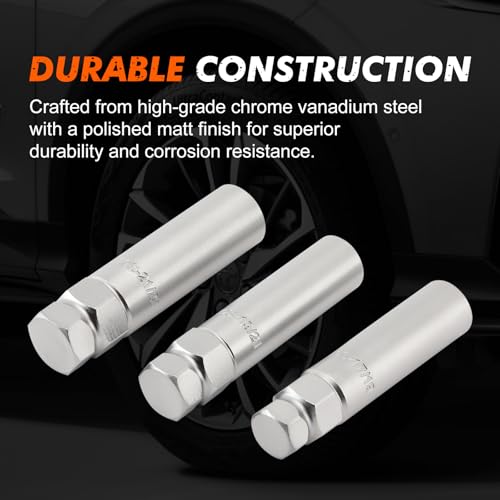 Image of CASOMAN 3-Piece 10 Spline Lug Nut Key Set, Wheel Lock Removal Tool Kit for Easy Removing and Installing Aftermarket & Factory Wheel Tire Lug Nuts, CR-V Steel