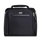 JuJuBe Insulated Baby Bottle Cooler Lunch Bag | On The Go, Waterproof Fabric, Machine Washable Lunch Box | Fits 2 Large Bottles | for All Ages, Babies & Adults | Black