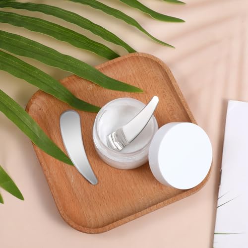 2 Stück Kosmetikspatel, Make-up Spatel, Gesichtsmaskenapplikator, Hautpflegewerkzeuge, Spatel Kosmetik, Mini-Spatel für das Gesicht, Schönheitsspatel Mischen von Make-up-Kosmetik, Silver