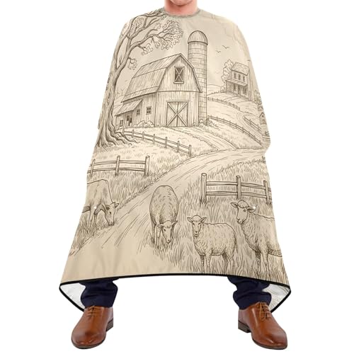 Capa de barbero impermeable para hombre miniatura 1