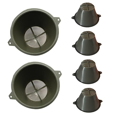 Filtro de pintura, 6 embudos reutilizables con 100 coladores de malla fina - Tamiz de pintura de 3, 94 pulgadas para resina, aceite de cocina - Colador