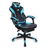 HEADMALL Gaming Chair with Footrest, Office Chair with Lumbar Support and Headrest Height Adjustable