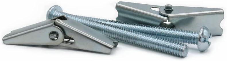 3/8 x 4 Toggle Bolts/Round Head/Combo Drive/Steel/Zinc / 25 Pc. Carton