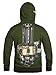 JINX Overwatch Ultimate Bastion Men's Gamer Zip-Up Hoodie, Green, Large