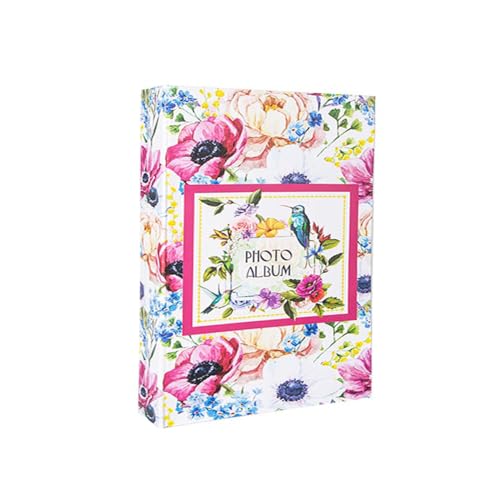 RS306 Fotoğraf Albümü 10x15 cm 200 Fotoğraf Kapasiteli Çiçekler Desenli Lüks Albüm