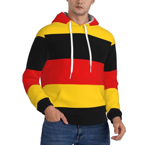 Sweat à capuche homme drapeau allemand épais fini les frissons en automne