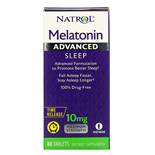 Natrol Advanced Sleep Melatonin Tablets, Maximum Strength 10 mg 60 ea