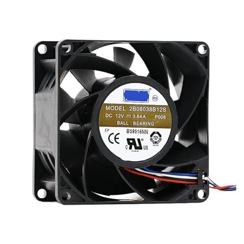 Ventilateur 80x80x38 mm 12V 3.84A 2B08038B12S pour refroidissement
