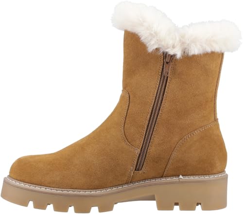 Hush Puppies Female Ambre Zip Boot, Tan, 6