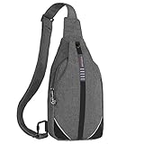 Waterfly Small Crossbody Sling Backpack Anti Theft Backpack for Traveling Chest Bags for Men&Women Multipurpose Casual Daypack Hiking Shoulder Bag (Gray)