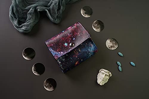 Pill Organizer,LIZIMANDU Weekly Travel Pill Case Box Medication Reminder Daily AM PM, Day Night 7 Compartments,for 4 Times A Day, 7 Days a Week-Includes Leather PU Carrying Case(Star Night)