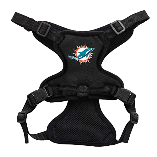 Littlearth NFL Miami Dolphins Pet Front Clip Harness, Team Color, X-Small